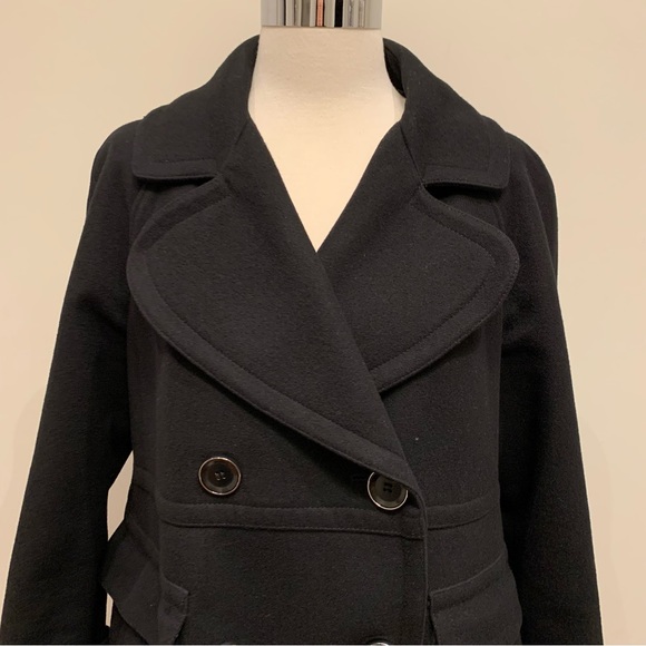 Sandra Angelozzi Women’s Double Breasted Wool Coat, Black Size 40 - Picture 2 of 16